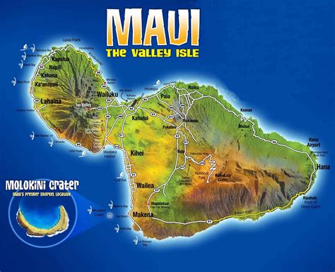 MAP Map Of Beaches On Maui